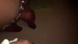 shy ebony teen gets big black cock outdoor 😍