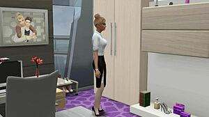 Secretary gangbang in the sims office.