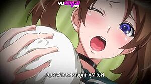 Teen stepsister glory hole threesome in hentai