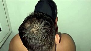 Ebony security fucks two guys bareback