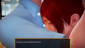 Intense teen redhead with small tits