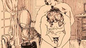 vintage erotic drawing