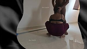 Tamil maid Sreelatha passionately sucks owner's cock in secret