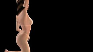 Beautiful Girl Poses in Many Positions in 3D Cartoon!