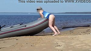 Friend’s threesome with couple and boatman in 3D game