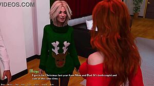 Beautiful Christmas party with big boobs and hot cumshots