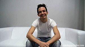 Can Lukas handle the intense gay casting blowjob?