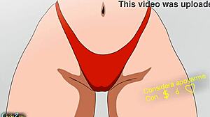 Animation of Chuchozepa, the quirky tia grandma in wild cartoon antics