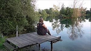 spontaneous outdoor quickie at the lake got recognized