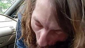 Sloppy Blowjob And Swallow In Car