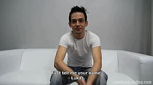 Can Lukas handle the intense gay casting blowjob?