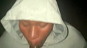 shy ebony teen gets big black cock outdoor 😍