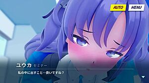 Yuuka has a forbidden romance with her teacher in this anime3d porn