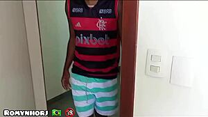 Young neighbors fuck raw, creampie fills her up.