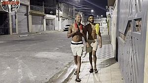 sexy anal with gay couple outdoors?