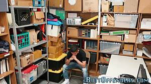 Gay teen gives intense blowjob and rides cop's cock in interracial hardcore scene. Caught masturbating leads to cumshot.