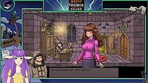 Hermione the witch in sexy Potter cosplay in animated porn