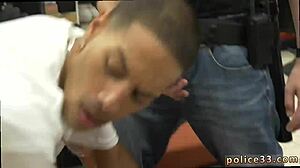 Can This Gay Young Suspect Seduce the Police Officer During Apprehension?