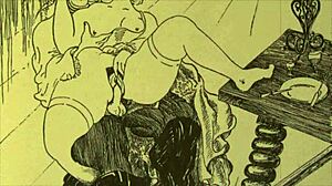 vintage erotic drawing