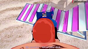 See-through bikini-clad Yae Miko in beach sex POV promo