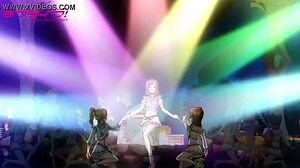 Beautiful anime star Nozomi sings a love song