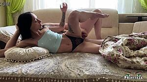 Stepmother and stepson’s bedding arrangement leads to some rather obvious fingering