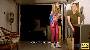 Stranger Performs Intense Rimjob On European Babe With Big Fake Tits In Game