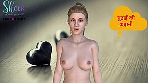 3D animated Hindi chudai ki kahani with hot sex