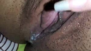 My pussy gets creamy as I experience an incredible orgasm in vertical video