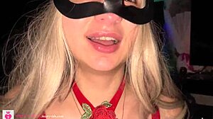 i cried during merry christmas deepthroat in new year, beautiful teen in harness pov
