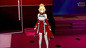 in fate apocrypha, mordred pedragon masturbates you and allows you to cum inside