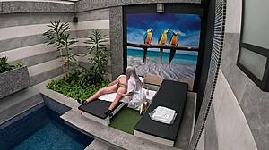 Room service girl gives blowjob in private suite