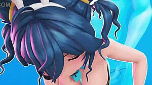 Rabbit hole edit with bunny toy in hentai