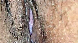 Vered latina plays with wet cum and precum