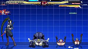 Kuromaru Vs Arcana Heart! Cumshot Battle?