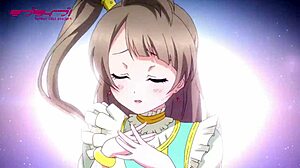 Beautiful anime star Nozomi sings a love song