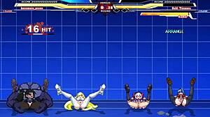 Kuromaru Vs Arcana Heart! Cumshot Battle?