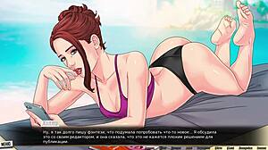 Girlfriend slut licks and fingers on beach