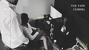 Young secretary gets a massage from her boss's wife