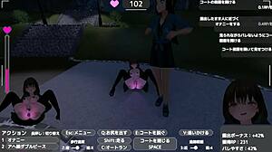 Seleka-san's daring naked coat trick in outdoor anime game