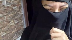 arab hot amateur milf flaunts big tits and creamy squirt in hijab