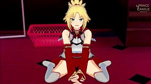 in fate apocrypha, mordred pedragon masturbates you and allows you to cum inside
