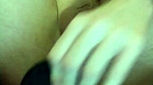 I push in the big black plug for intense anal pleasure