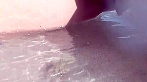 shaved pussy caught peeing on public beach