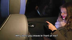 Married Slut Swallows Taxi Driver's Cum Outdoors