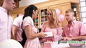 Stepdaughter gets gang banged on her 18th birthday by stepfamily