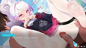 Cute girl gets fucked in hentai amusement park with creampie