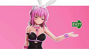 Rabbit hole edit with bunny toy in hentai