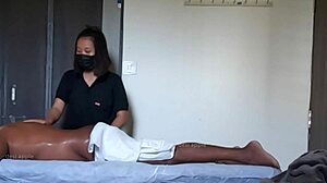 hey, cute girl gives relaxing ass massage