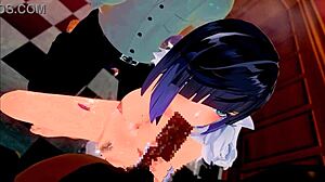 yelan in genshin impact gets bent over in doggystyle action 😏